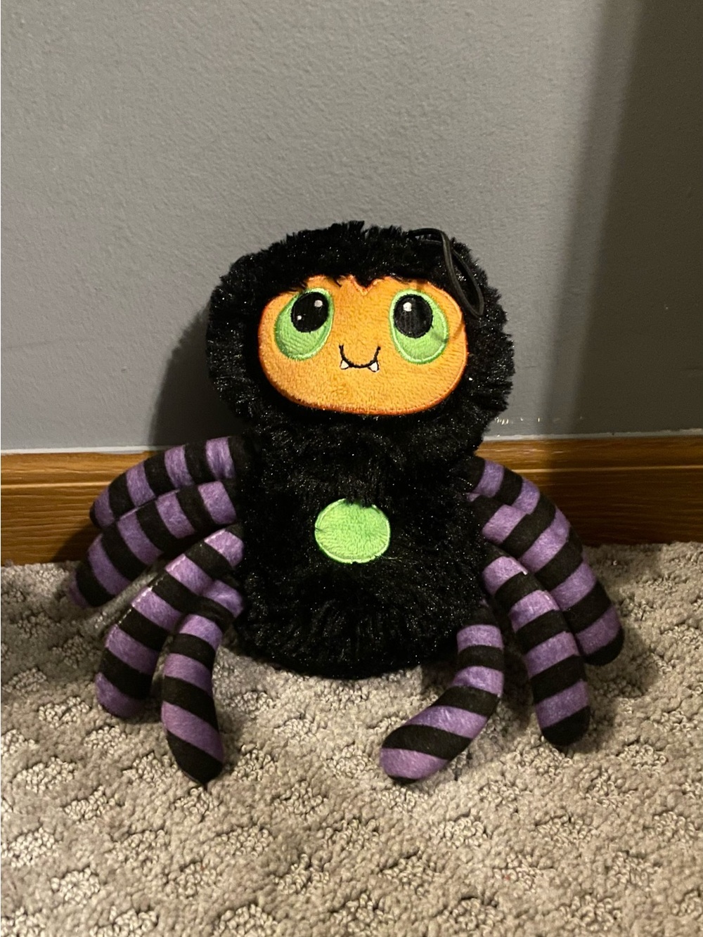 Plush Purple and Black Spider Halloween Stuffed Animal